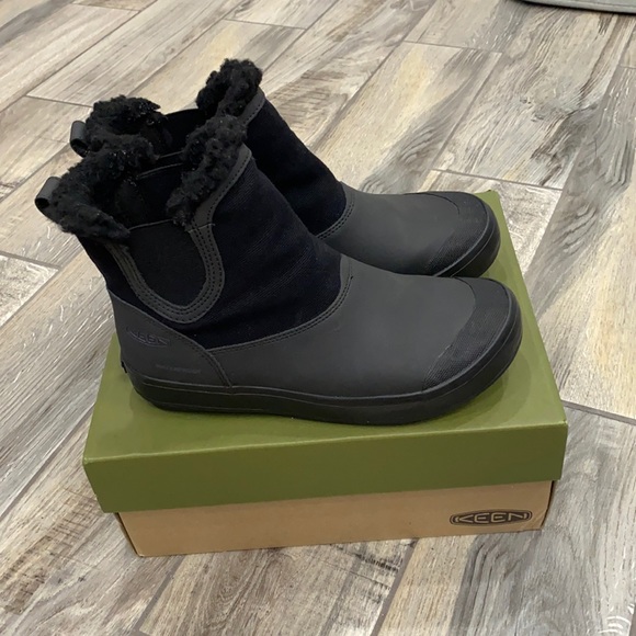 Keen waterproof boots.